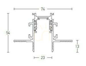 Magnetic Trimless Deep Track 1M Alb ZAMBELIS small 1