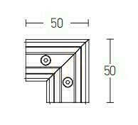 Verifica Conector de colț orizontal Zambelis 2085B-C2 pentru șină magnetică 48V, sandy black