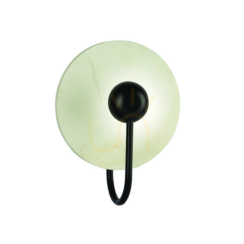 Afişa Aplică LED Zambelis marmură albă negru nisipos 3W 3000K Aplică LED Zambelis marmură albă negru nisipos 3W 3000K