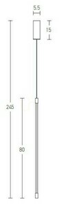 Pendul LED Zambelis 12W 3000K aluminiu negru mat small 2