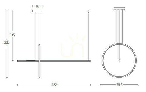 Verifica Pendul LED Zambelis negru mat 48W 3000K dimmabil aluminiu 55,5 cm