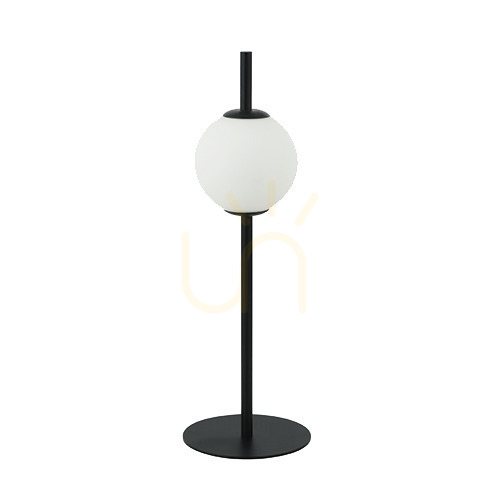 Verifica LED lampă de masă 6W 3000k sticlă și metal alb + negru ZAMBELIS