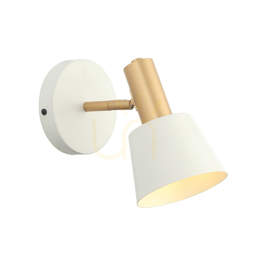 Verifica Lampă de perete Zambelis E14 alb mat auriu mat metal IP20 25W 18 cm