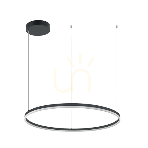 Verifica 84W LED lumina pandantiv 84W 3000k aluminiu și acril 3000k Dimmable în jos lumina negru ZAMBELIS