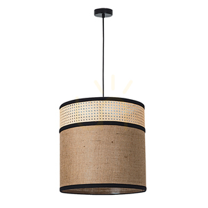 Pendul Zambelis din burlap bej, E27, 40 cm small 3