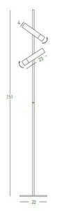 Lampă de podea 7W 3000k Metal Black Gold ZAMBELIS small 2