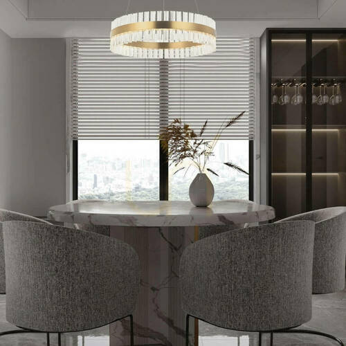 Verifica Pendul LED Zambelis aur mat 68W 3000K sticlă transparentă Ø80 cm