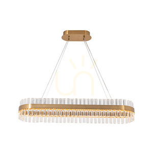 Pandantiv LED Zambelis aur mat 68W 3000K sticlă transparentă 100 cm small 1