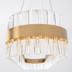 Pandantiv LED Zambelis aur mat 68W 3000K sticlă transparentă 100 cm small 3