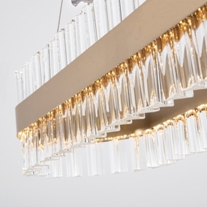 Pandantiv LED Zambelis aur mat 68W 3000K sticlă transparentă 100 cm small 4