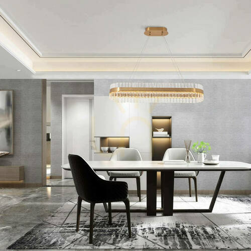 Verifica Pandantiv LED Zambelis aur mat 68W 3000K sticlă transparentă 100 cm