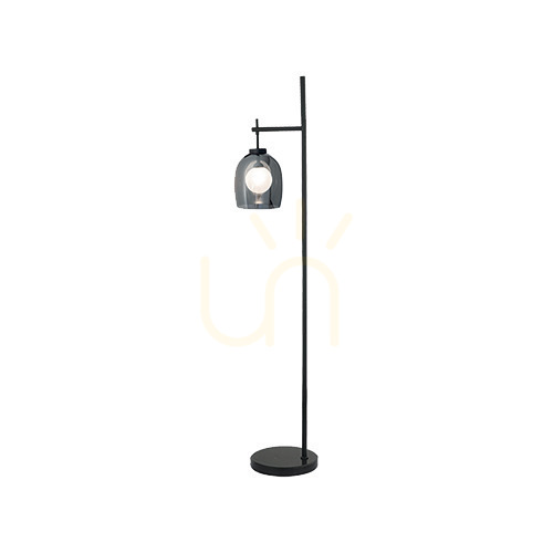 Verifica Lampă de podea G9 Smoke Glass Black Marble ZAMBELIS.