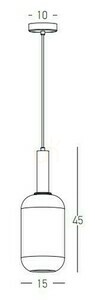 Lampă suspendată Zambelis aur mat, sticlă opală, E27, 15 cm small 2