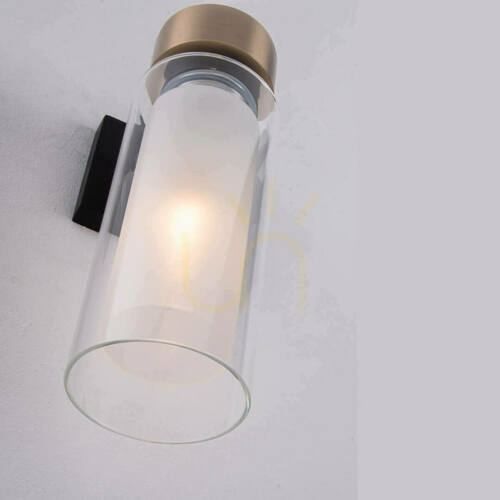 Verifica Lampă de perete E14 Sandy Black Antique Brass Ip44 ZAMBELIS