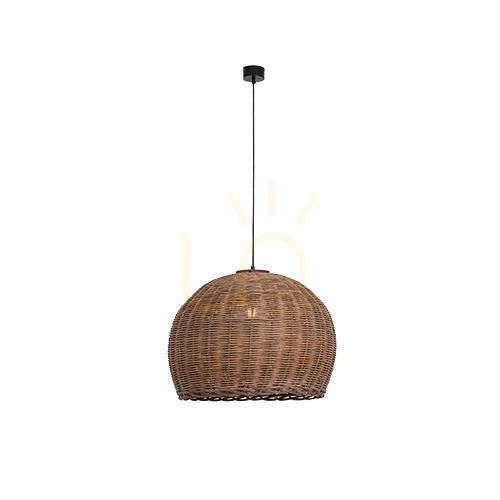 Verifica Lampă suspendată Zambelis Bamboo negru bambus E27 65 cm