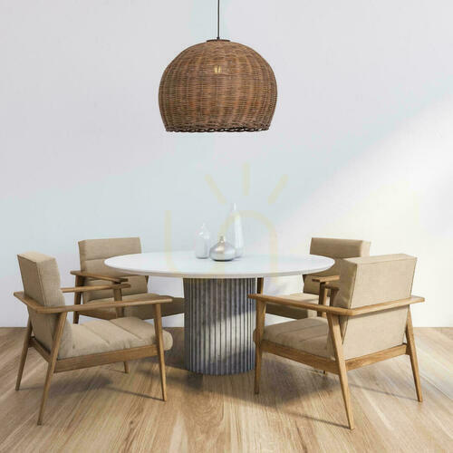 Verifica Lampă suspendată Zambelis Bamboo negru bambus E27 65 cm