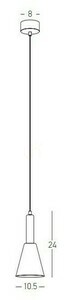 Lampa pendanta LED Zambelis 7W negru-auriu, 3000K, metal, 10,5 cm small 2