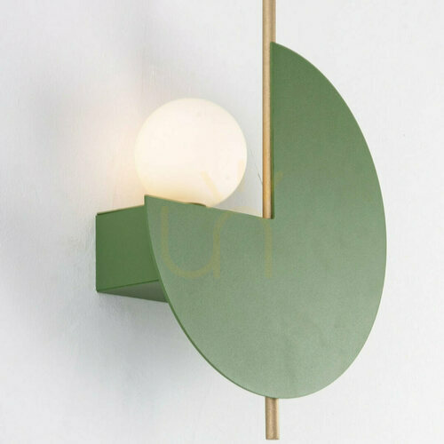 Verifica Aplica de perete Zambelis Sandy Olive Green 1xG9 metal sticlă opală