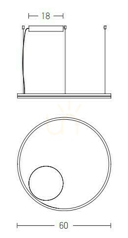 Verifica Pendul LED Zambelis aur mat 42W 3000K dimabil D60 cm aluminiu acrilic
