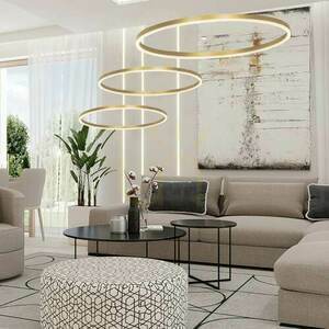 Pendul LED Zambelis aur mat 42W 3000K dimabil D60 cm aluminiu acrilic small 0