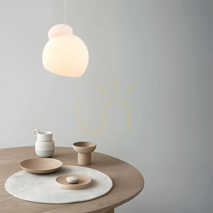 Pendul Zambelis 23015, alb mat, sticlă opal, E27, Ø22 cm small 2