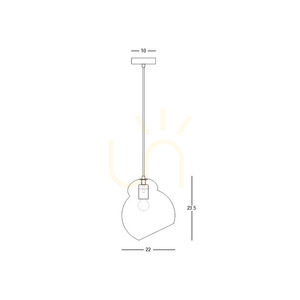 Pendul Zambelis 23015, alb mat, sticlă opal, E27, Ø22 cm small 3