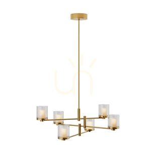 Pendul LED Zambelis 42W 3000K metal sticla opala aur mat dimabil 1 Pendul LED Zambelis 42W 3000K metal sticla opala aur mat dimabil small 1