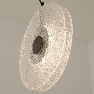 Pendant LED Zambelis 8W 3000K negru mat sticlă transparentă Ø28 cm small 2