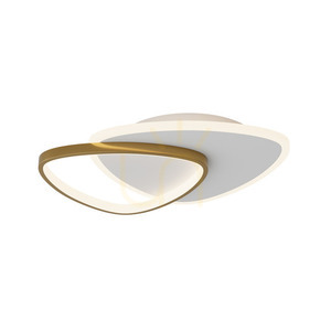 Plafon LED Zambelis 36W 3000K auriu mat-alb metal acrilic 49x39 cm small 1
