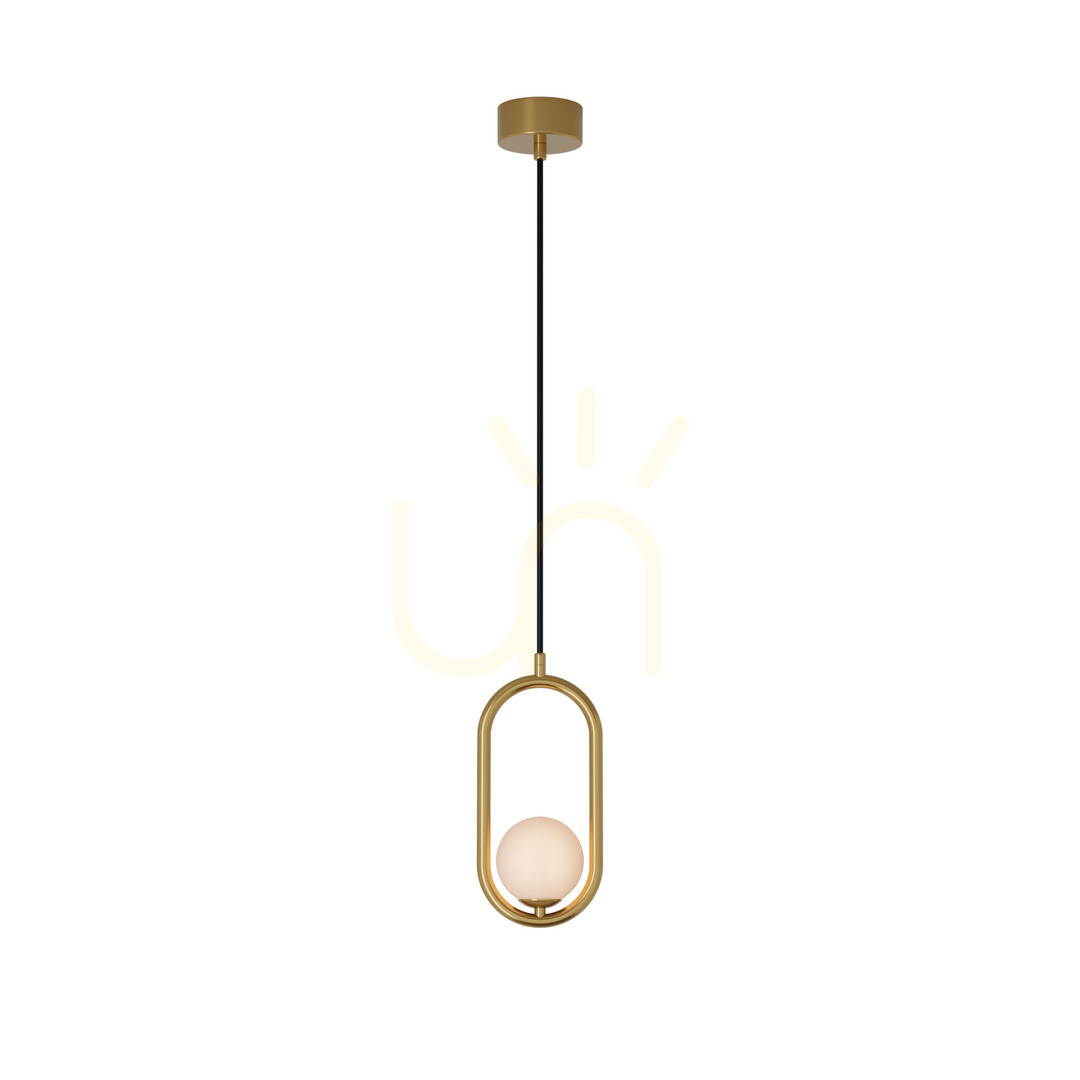 Vedere Lampă suspendată Zambelis G9 7W metal aur mat sticlă opală Lampă suspendată Zambelis G9 7W metal aur mat sticlă opală