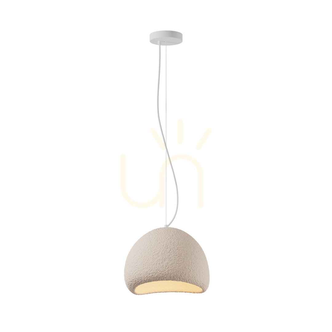 Vedere Lampă suspendată Zambelis E27 max 15W fibră de sticlă bej natural Lampă suspendată Zambelis E27 max 15W fibră de sticlă bej natural