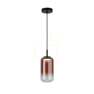 Pendul LED Zambelis 12W 3000K negru cupru sticlă 15 cm small 1