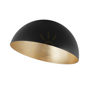 Plafonieră Zambelis metal negru auriu frunză E27 40W Ø70 cm small 1