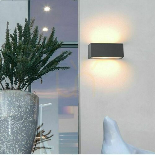 Verifica Aplică exterior Zambelis grafit E27 IP44 aluminiu sticlă călită