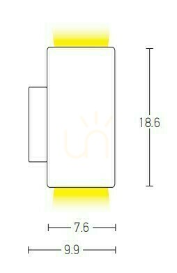Verifica Lumină de perete în aer liber 2xgu10 alb ZAMBELIS