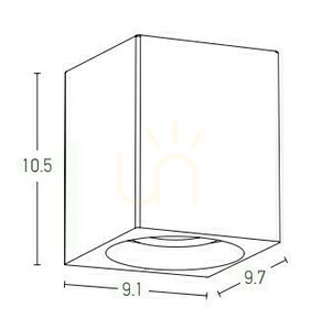 Lampa de perete exterior LED 4W beton Zambelis IP65 3000K small 2