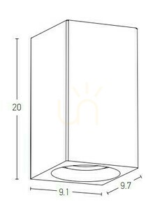 Lampă de perete exterior LED Zambelis 8W beton IP65 3000K small 2