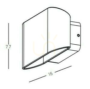 Lampa de perete exterior LED 11W grafit Zambelis IP54 aluminiu small 2