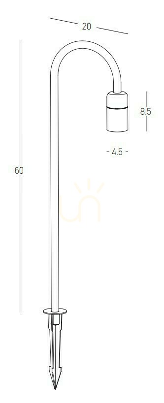 previzualizare Lumină exterior LED Zambelis 6W IP65 maro închis 3000K 60 cm Lumină exterior LED Zambelis 6W IP65 maro închis 3000K 60 cm