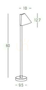 Lampă de stâlp în aer liber LED 6W grafit ZAMBELIS small 2
