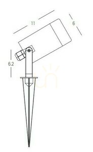 Proiector de grădină cu țepușă E312 GU10 max 7 W IP54, ABS negru, țepușă și cablu 30 cm, Zambelis small 2