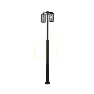 Stâlp lampă în aer liber 2xe27 MAX 15W aluminiu negru ZAMBELIS 1 Stâlp lampă în aer liber 2xe27 MAX 15W aluminiu negru ZAMBELIS small 1