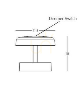 Lumină de masă portabilă în aer liber 2W 3000k aluminiu alb ZAMBELIS small 1