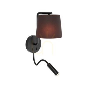 Lampă de perete Zambelis negru mat E27 1 bec 28 cm 3000K small 1