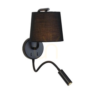 Lampă de perete Zambelis negru mat E27 1 bec 28 cm 3000K small 3