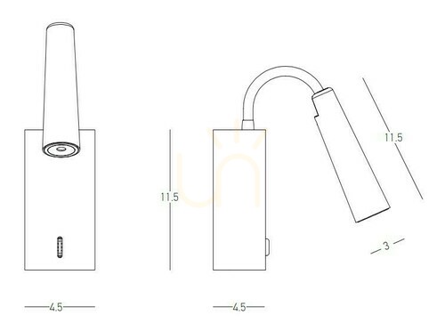 Verifica Lumină de lectură LED Zambelis 3W negru, 3000K, metal, IP20