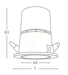 Spot LED Downlight 10W alb mat - reflector negru mat ZAMBELIS small 1