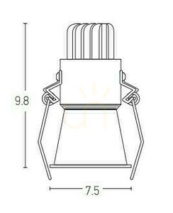 Spot LED Downlight 10W negru ZAMBELIS small 1