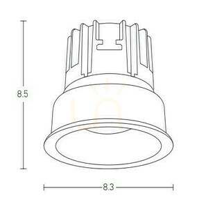 Spot LED Downlight 13W negru ZAMBELIS small 1