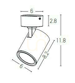 Plafon Spot mobil 1xgu10 negru ZAMBELIS small 2